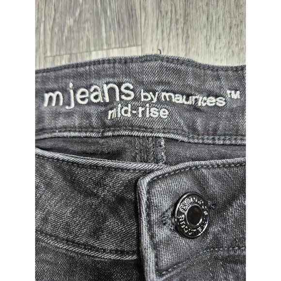 (3/$35) Maurices M Jeans Womens Jeans 10 Black Mid-Rise Bootcut Stretch Denim - Picture 4 of 12